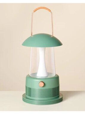 Hearth & Hand Portable LED Rechargeable Green Lantern w/ Bluetooth Speaker